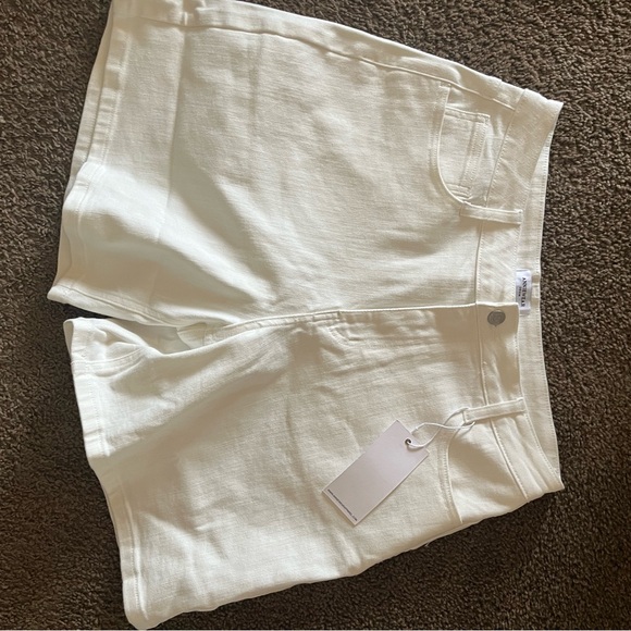 Stylish Cream Jean Shorts - Picture 5 of 6